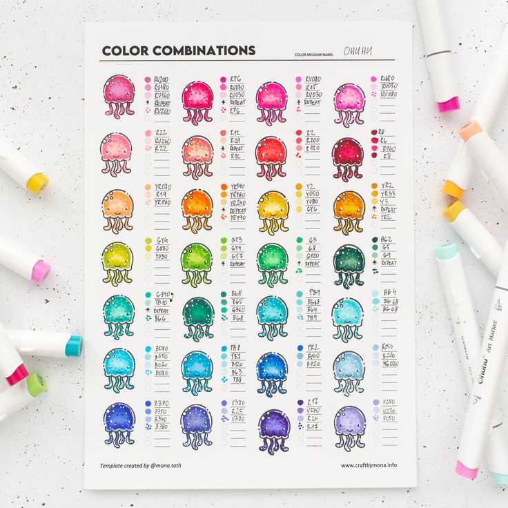 the color combinations on this sticker sheet are very colorful