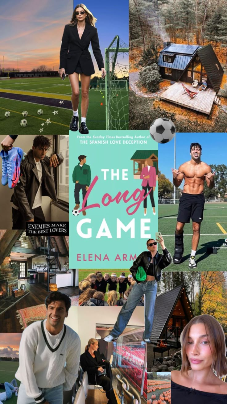 the long game collage with photos and people