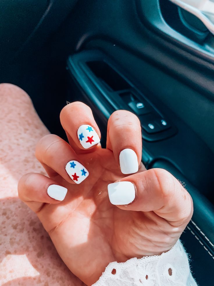 Red Nails Summer, Aesthetic Red Nails, 4th Of July Aesthetic, Summer Nails Nail Art, Aesthetic Usa, Usa Outfits, Country Acrylic Nails, White And Blue Outfit, Art Nails Design