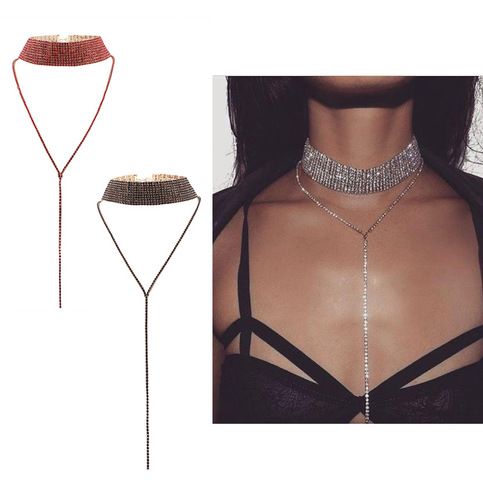 Color:+Silver,+Golden,+Red,+Black; Perimeter:+21-50+CM; Material:+Alloy; Collar Ideas, Street Style Jewelry, Body Necklace Chain, Cute Headphones, Pj Party, Golden Red, Choker Collar Necklace, Black Choker Necklace, Chunky Statement Necklace