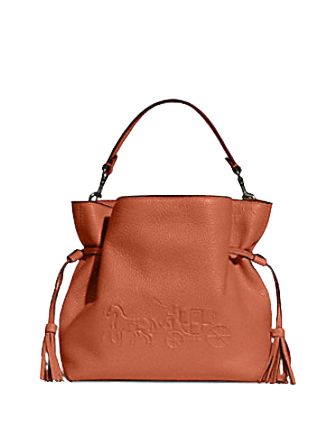 Refined pebble leatherInside zip and multifunction pocketsDrawstring and magnetic snap closures, fabric liningDetachable handle with 5 1/4" dropDetachable strap with 21" drop for shoulder or crossbody wear9 1/2" (L) x 7 3/4" (H) x 3 3/4" (W)Style No. CA213Color: Sunset Fall Pebbled Leather Shoulder Bag With Double Handle, Fall Shoulder Bag With Detachable Strap In Pebbled Leather, Pebbled Leather Bag For Work In Fall, Fall Travel Shoulder Bag In Pebbled Leather, Fall Travel Pebbled Leather Shoulder Bag, Pebbled Leather Work Bag For Fall, Fall Pebbled Leather Bag For Work, Fall Pebbled Leather Top Handle Shoulder Bag, Fall Bags With Detachable Strap In Pebbled Leather