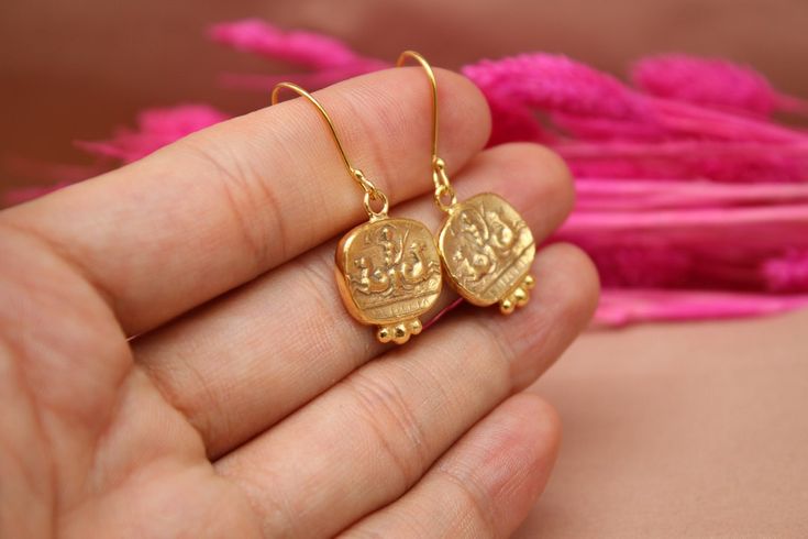 Intaglio Ancient Greek Earrings Roman Coin Earrings Silver - Etsy Gold Temple Jewelry Earrings For Anniversary, Gold Plug Earrings For Festivals, Gift Temple Jewelry Plug Earrings, 22k Gold Temple Jewelry Earrings As Gift, 22k Yellow Gold Earrings For Gift, Gold Temple Jewelry Hoop Earrings As Gift, Gold Temple Style Hoop Earrings As Gift, Gold Temple Jewelry Earrings For Gift, Temple Jewelry Plug Earrings For Festivals As Gift