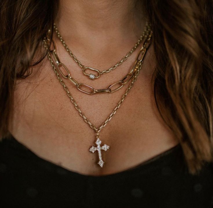 14” chain cross crystal necklace with 3” extender Tarnish Resistant Spiritual Cross Jewelry, Elegant Metal Cross Necklace With Adjustable Chain, Metal Cross Clavicle Chain Jewelry, Metal Clavicle Chain Necklace With Cross Pendant, Elegant Crucifix Chain Necklace, Dainty Adjustable Cross Jewelry, Elegant Crucifix Cross Necklace With Chain, Dainty Crucifix Clavicle Chain Jewelry, Dainty Crucifix Necklace With Adjustable Chain