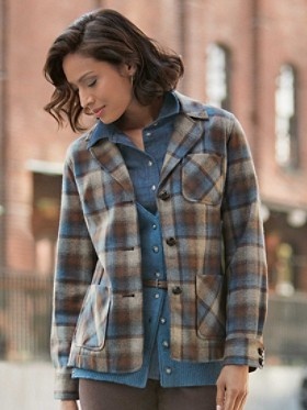 Pendleton Woolen Mills, Winter Outfit Inspiration, Autumn Inspiration, Fall Winter Outfits, Women's Plaid Shirt, Blazer Jacket, Tartan, Winter Outfits, Denim Jacket