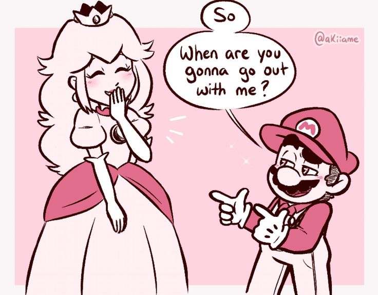 an image of mario and princess peach talking to each other