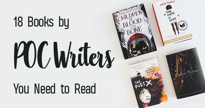 books by poc writer you need to read on the table with text overlay