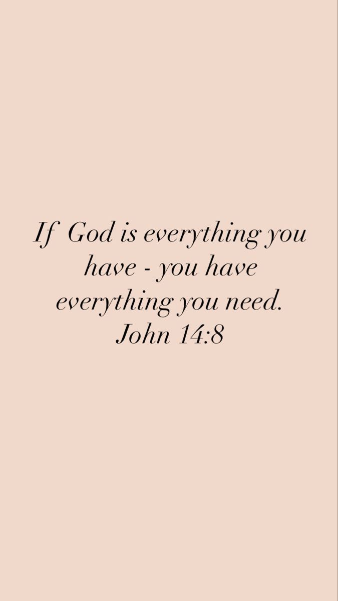 a pink background with the words if god is everything you have, you have everything you need