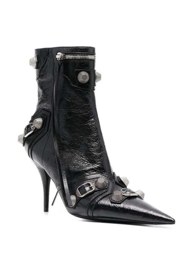 Balenciaga Cagole Boots ShoesGender: WomenMaterial: CALF LEATHERColor: BlackMade in: ITProduct ID: 694379/WAD4E*Import tax/duty will be calculated at checkout (If applicable) Balenciaga Heels, Balenciaga Boots, Cristobal Balenciaga, Rolling Loud, Balenciaga Women, Walk In My Shoes, Black Leather Ankle Boots, Leather Cap, Boot Brands