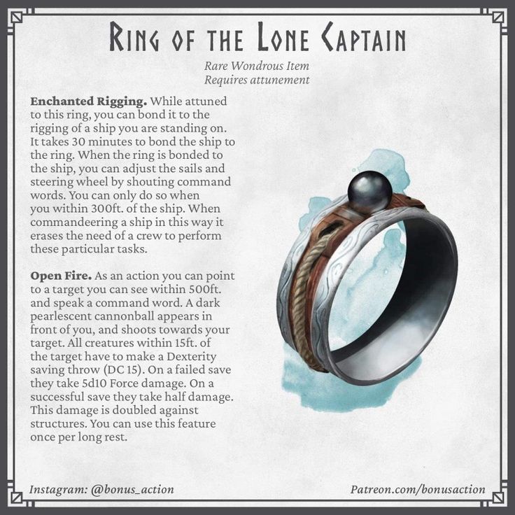 the ring of the lone captain is shown in an article about how to use it