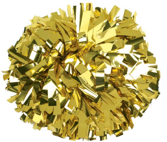 gold foiled confetti on a white background