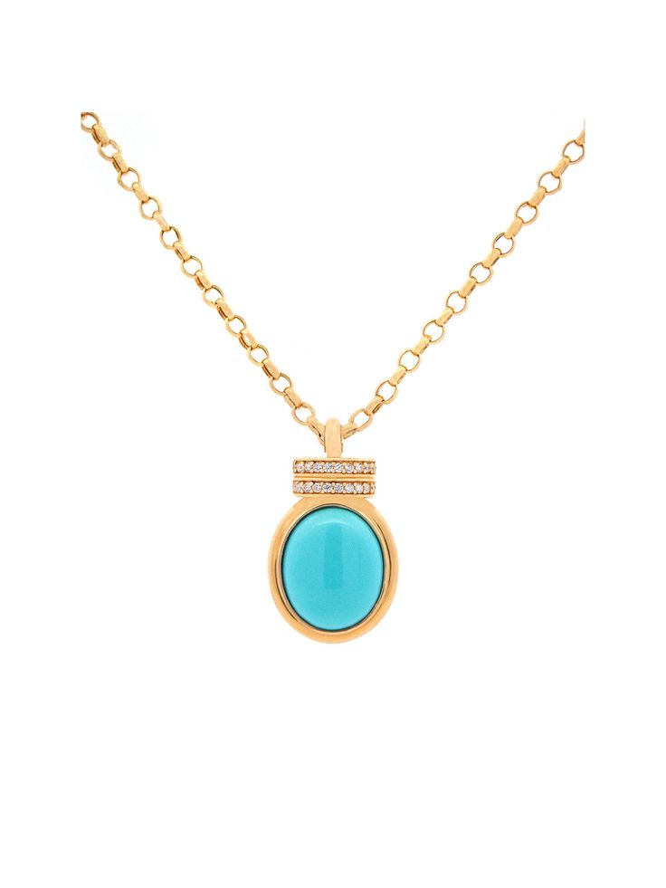 Here a little treasure for your jewelry box! Crafted in 14K Yellow Gold. With Insert clasp. 14K Gold: 7.13 gr Length: 16 in Width: 2mm Available in Yellow Gold Natural, untreated gemstones Contact us to further customize SKU: NE0893 Elegant Yellow Gold Turquoise Necklace Gift, Elegant Turquoise Necklace With Round Pendant, Elegant Turquoise Necklace With Oval Pendant, Elegant Yellow Gold Turquoise Necklace With Cabochon, Elegant Blue Turquoise Necklace With Cabochon, Elegant Yellow Gold Turquoise Cabochon Necklace, Elegant Blue Cabochon Turquoise Necklace, Elegant Yellow Gold Turquoise Pendant Necklace, Elegant Turquoise Gemstone Necklace