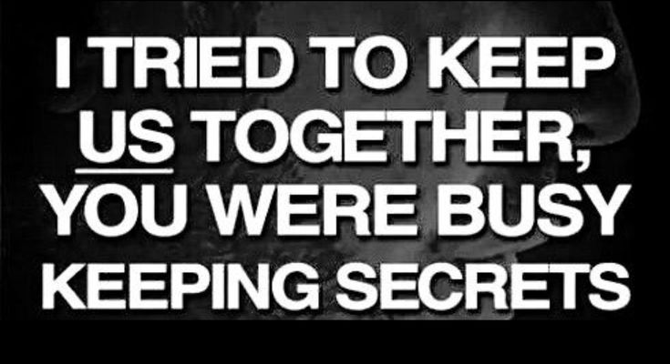 a black and white photo with the words i tried to keep us together, you were busy keeping secrets