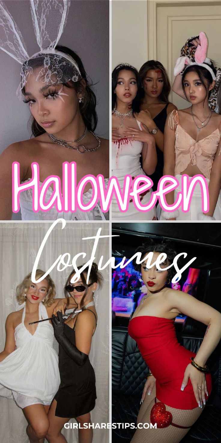 Looking for cute, hot, and trendy Halloween costumes for women? Our post has 40+ creative and fun DIY ideas, as well as easy last-minute options. Perfect for anime fans, work functions, trios, duos, groups, and besties. Great for college students and those with black, blonde, brunette, or red hair. Find your perfect matching Halloween costumes for 3 here! Hot Halloween Costume Ideas 2024, Red Head And Brunette Halloween Costumes, Halloween Costumes Women Brown Hair, Short Brown Hair Costume Ideas, Matching Halloween Costumes For 3, Halloween Costumes Brunette Women, Halloween Costumes Women Brunette, Brunette Costumes, Halloween Costumes Women Creative Unique