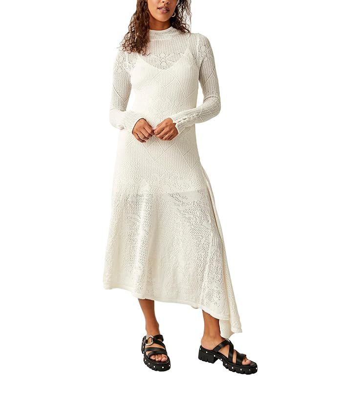 Women's Free People Angel Wings Maxi Cotton Slip, Communion Dresses, Mock Neckline, Women Maxi, Boho Vibe, Free Fabric, Vintage Vibes, Free People Dress, Nordstrom Dresses