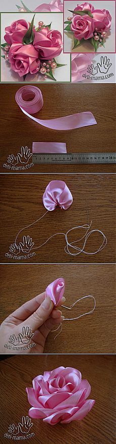 how to make paper flowers with ribbon