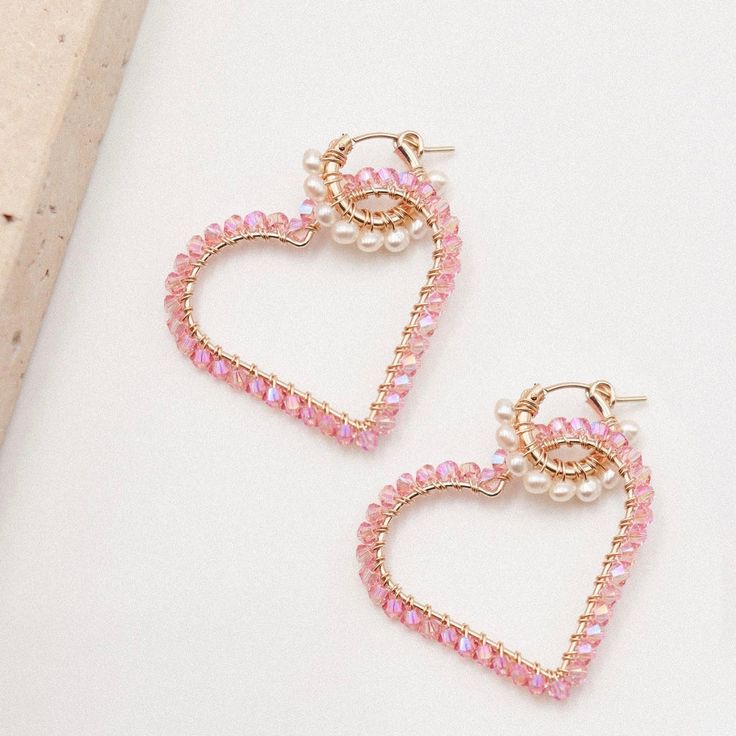 Valentine’s Hearts To Express Your Feelings, Express Your Feelings, Valentine Special, Love Is In The Air, Austrian Crystal, Ear Wire, Time Of The Year, Heart Earrings, A Heart