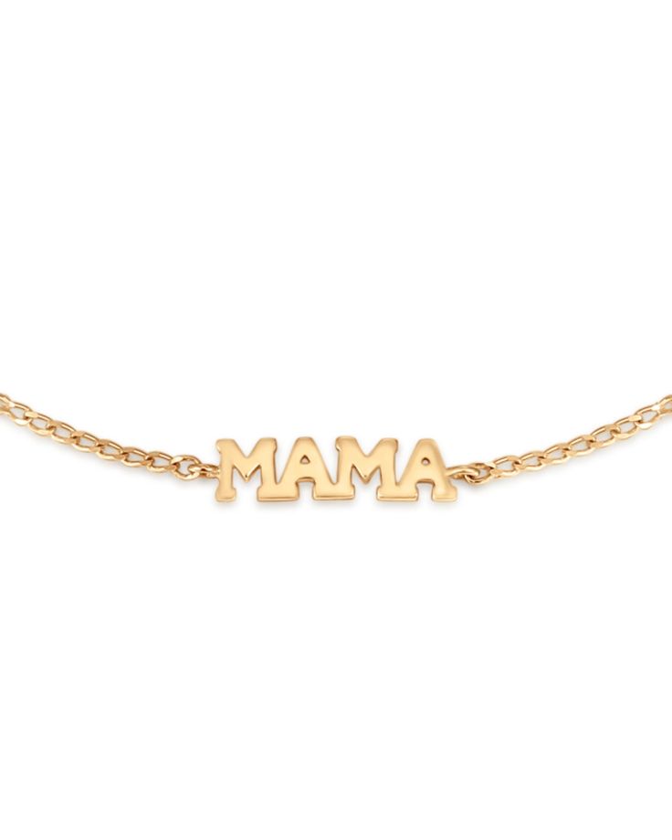 Something all mamas can cherish - This 14k Mama Bracelet is the perfect way to show appreciation for the incredible mother figure in your life. Its versatile length of 6, 6.5, or 7 inches can be adjusted to suit individual preference, so you can give the gift of joy and comfort to the special Mama in your life. Its lustrous design will gleam with grace and will remind her of your deep love and admiration. 14k Yellow Gold Length 6-7" Mama Bracelet, Show Appreciation, Meaningful Jewelry, Deep Love, The Gift, Yellow Gold, The Incredibles, Bracelet, Yellow