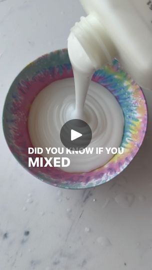 a person pouring milk into a bowl with the words did you know if you mixed?