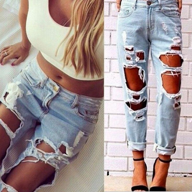 Ripped Light Wash Pants For Fall, Trendy Ripped Jeans For Spring, High Rise Summer Bottoms With Holes, High Waist Ripped Jeans For Spring, Ripped High Waist Jeans For Spring, Summer Ripped Light Wash Pants, Light Wash Ripped Pants For Summer, Spring High Waist Ripped Jeans, Trendy Distressed Light Wash Pants