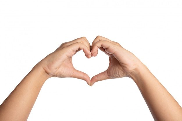 two hands making a heart shape with their fingers