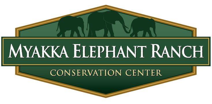 the logo for myak elephant ranch conservation center