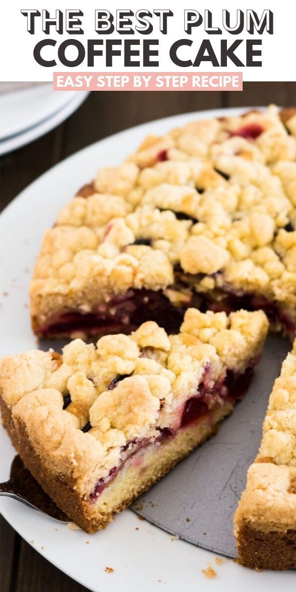 the best plum coffee cake is made with fresh berries and crumbled on top