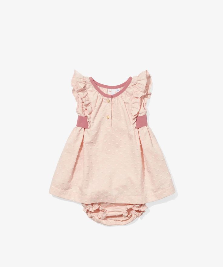 The Perfect Baby and Toddler Party Dress | Oso and Me – Oso & Me Playful Cotton Bubble Romper With Flutter Sleeves, Spring Cotton Bubble Romper With Ruffle Sleeves, Flutter Sleeve Ruffle Dress For Playwear, Pink Cotton Ruffle Dress For Summer, Flutter Sleeve Dress With Ruffles For Playwear, Pink Cotton Ruffle Dress With Ruffle Hem, Cotton Bubble Romper With Ruffle Sleeves For Summer, Summer Cotton Bubble Romper With Ruffle Sleeves, Fitted Cotton Bubble Romper With Ruffles