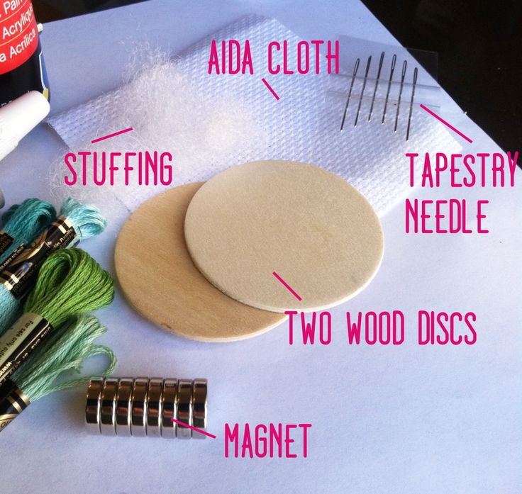 sewing supplies laid out on top of a piece of paper with instructions to make them