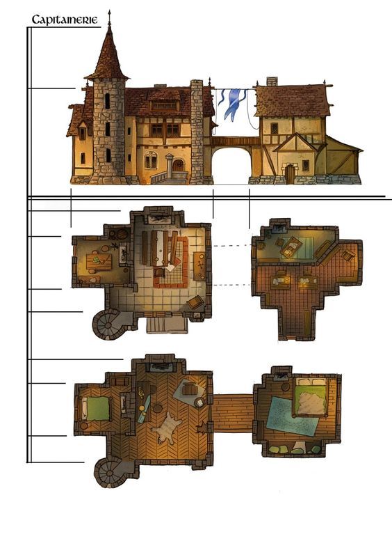 some type of paper model with different types of houses and buildings on it's sides