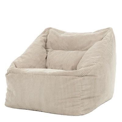 the corded bean bag chair in beige