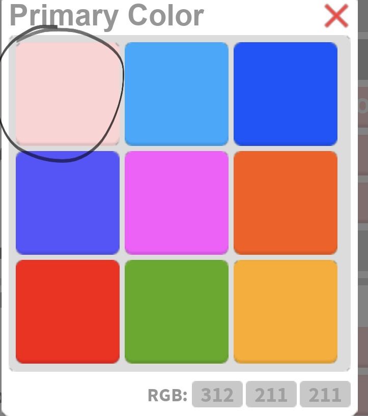 the color picker is shown on an iphone's screen, and it appears to be different colors