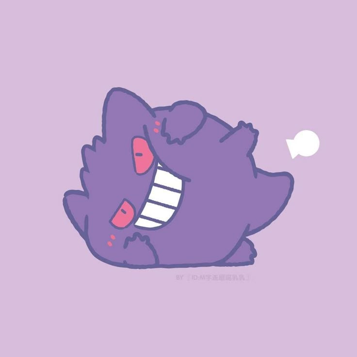 a purple cartoon character laying on the ground with its eyes closed and mouth wide open