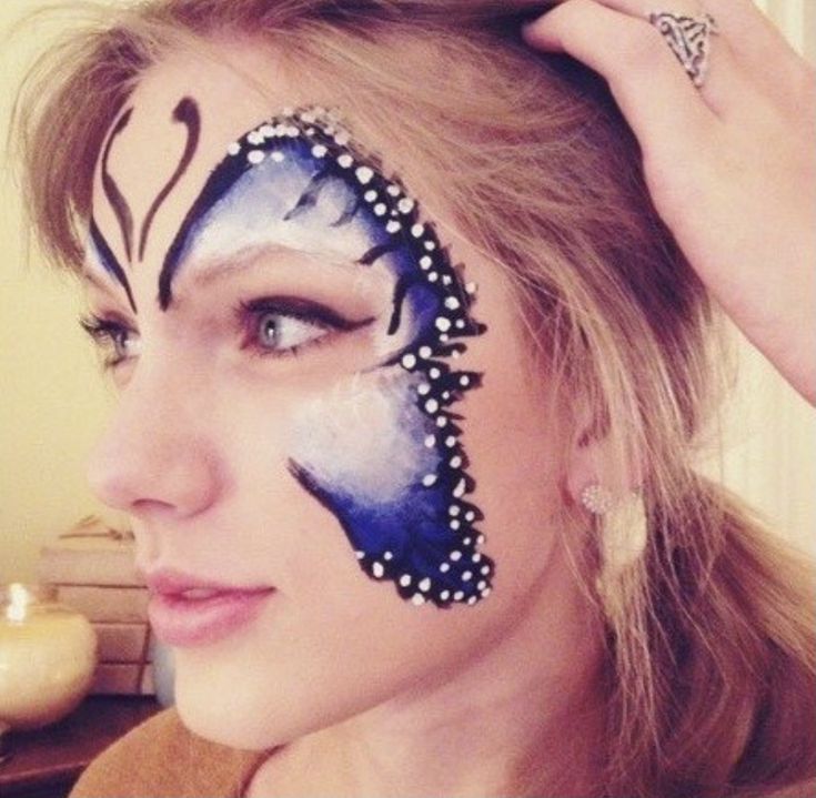 Taylor Swift Face, Butterfly Face Paint, Butterfly Face, Kids Face Paint, Stage Makeup, Butterfly Painting, Fantasy Makeup, Artistry Makeup, Face Art