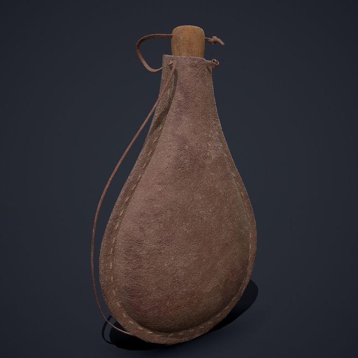 an old leather bag with a wooden handle on a black background is shown in this image