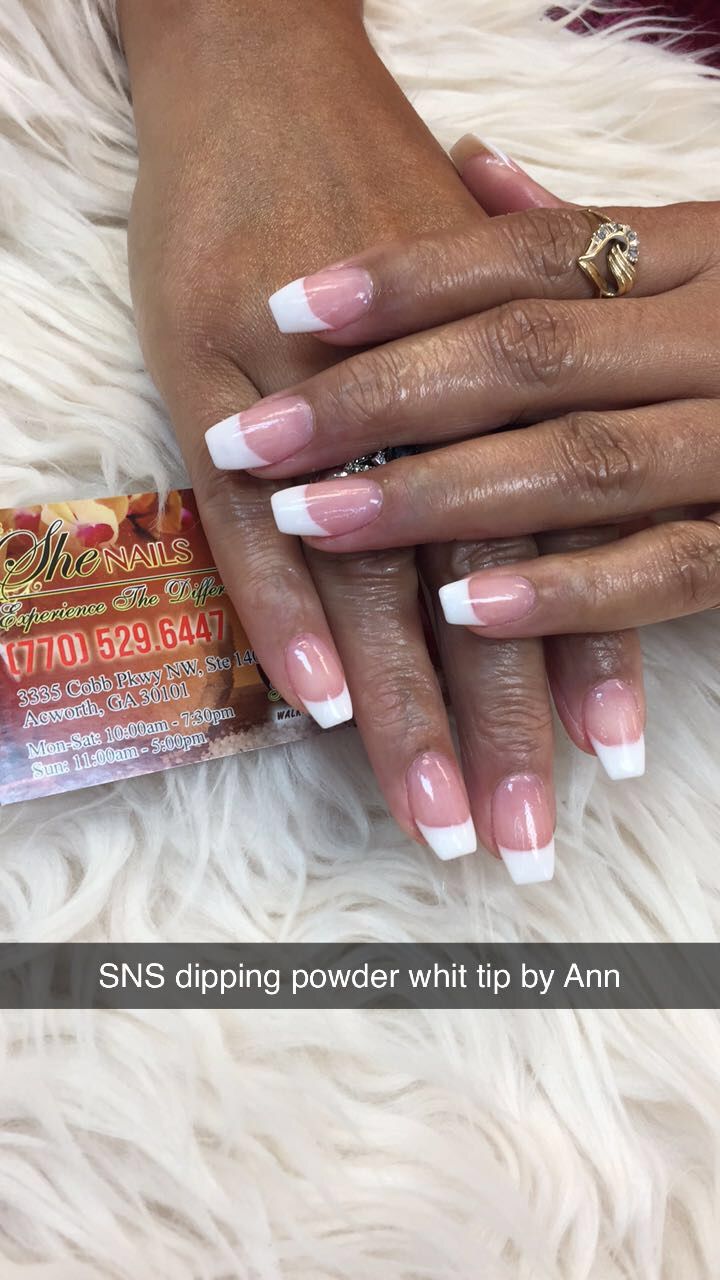 Dipping Powder French Tip Nails, Pink Dip French Nails, Pink Dip Powder Nails Design, Sns French Tip Nails, White Tip Dip Powder Nails, Sns Dipping Powder Nails French Tip, White French Tip Dip Powder Nails, French Tip Powder Dip Nails, French Nail Dip Powder