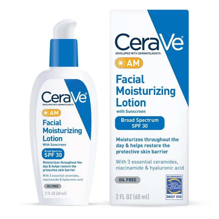 CeraVe AM Face Moisturizer SPF 30 is an oil-free daily face lotion with spf and hyaluronic acid that offers UV protection and ceramides help restore the skin's barrier. This CeraVe face moisturizer with sunscreen is a hydrating facial lotion that spreads easily, is absorbed quickly, and leaves a non-greasy finish. Non-comedogenic face sunscreen won't clog pores, so is suitable for all skin types. This CeraVe sunscreen moisturizer features three essential ceramides, hydrating hyaluronic acid and Cerave Sunscreen, Moisturizer With Sunscreen, Target Shopping, Spf Face Moisturizer, Cerave Skincare, Affordable Skincare, Dc Trip, Facial Lotion, Hydrating Facial