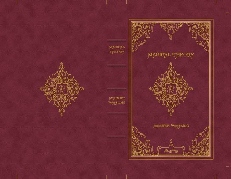 a red book with gold trimmings and an ornate design on the front cover