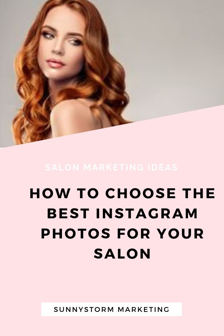 a woman with long red hair and the words salon marketing ideas how to choose the best ins