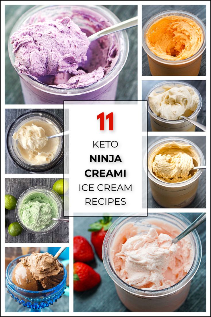 different types of ice cream in plastic containers