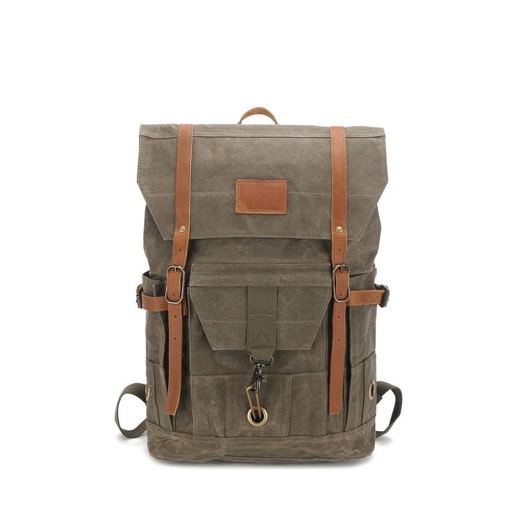 Waterproof Waxed Canvas Backpack for Travel Practical Travel Backpack, Casual Backpack Travel Accessories For Trip, Rectangular Canvas Backpack For Outdoor Activities, Durable Standard Backpack For Trips, Rectangular Casual Backpack For Hiking, Functional Adventure Backpack With Adjustable Strap, Waxed Finish Standard Backpack For Travel, Waxed Finish Travel Backpack, Practical Waterproof Backpack For Adventure