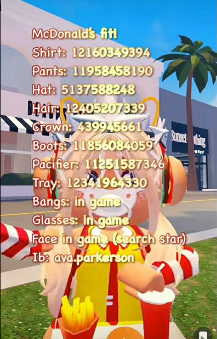 the menu for mcdonald's fast food restaurant is shown in this screenshote