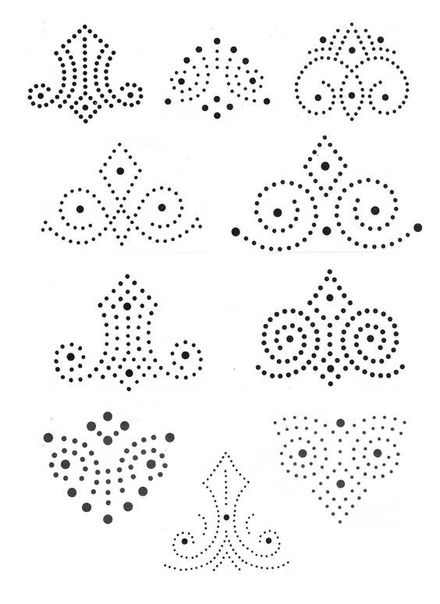 an image of some dots that are in the shape of letters and numbers on a white background