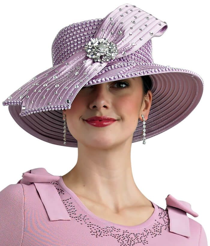 Lily & Taylor H417 blush hat High Crown Hats For Spring, Elegant Pink Hat, Chic Pink Hat With Curved Brim, Elegant Solid Color Cloche Hat For Spring, Winter Evening Wide Brim Hats, Wide Brim Evening Hat For Winter, Wide Brim Hats For Winter Evenings, Wide Brim Winter Hat For Evening, Elegant Purple Hats For Spring