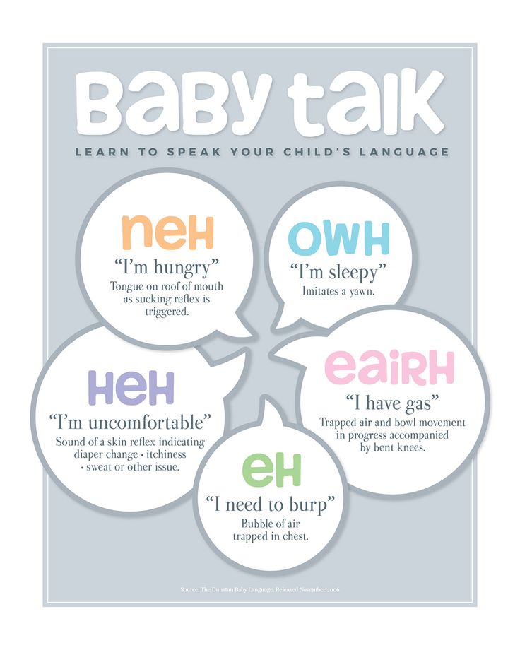 baby talk poster with four different languages