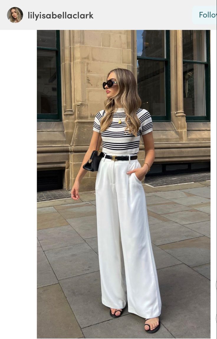 Day Event Outfit Classy, Zara Outfit 2024 Summer, White Slacks Outfit, White Trousers Outfit Classy, Classic Natural Style, White Trousers Outfit, Summer Office Outfits, Classy Outfits For Women, Spring Work Outfits