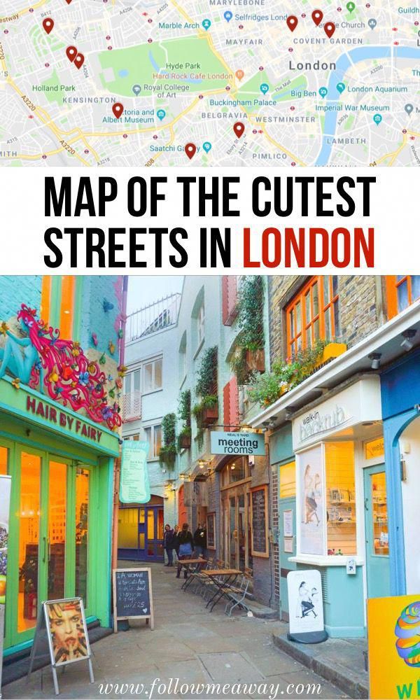 the map of the cutest streets in london