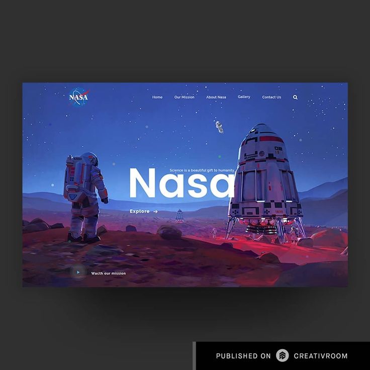 the nasa landing page is displayed on an ipad