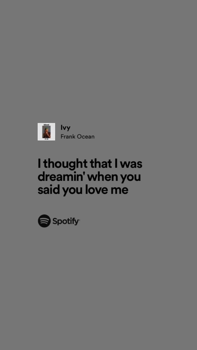 the text reads, i thought that i was dreaming when you said you love me