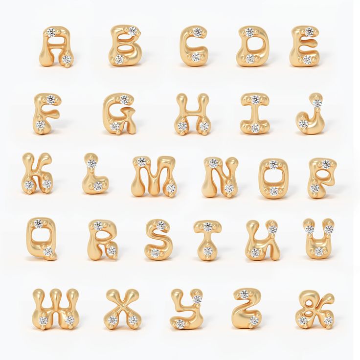 Hippie Letter Beads - Valley Rose Ethical & Sustainable Fine Jewelry Beads Business, Y2k Jewellery, Ultrasonic Jewelry Cleaner, Dope Jewelry Accessories, Brass Jewellery, Big Engagement Rings, Alphabet Jewelry, Alphabet Charm, Alphabet Necklace