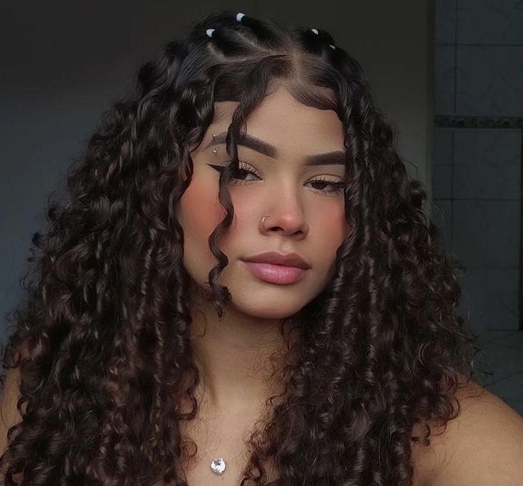 Curly Hair Beauty, Mixed Curly Hair, Hair Color Streaks, Cute Curly Hairstyles, Hair Tips Video, Curly Hair Styles Easy, Natural Curls Hairstyles, Hairdos For Curly Hair, Peinados Fáciles Para Cabello Corto